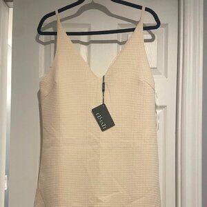 Cream Textured Mini-Dress - Size L